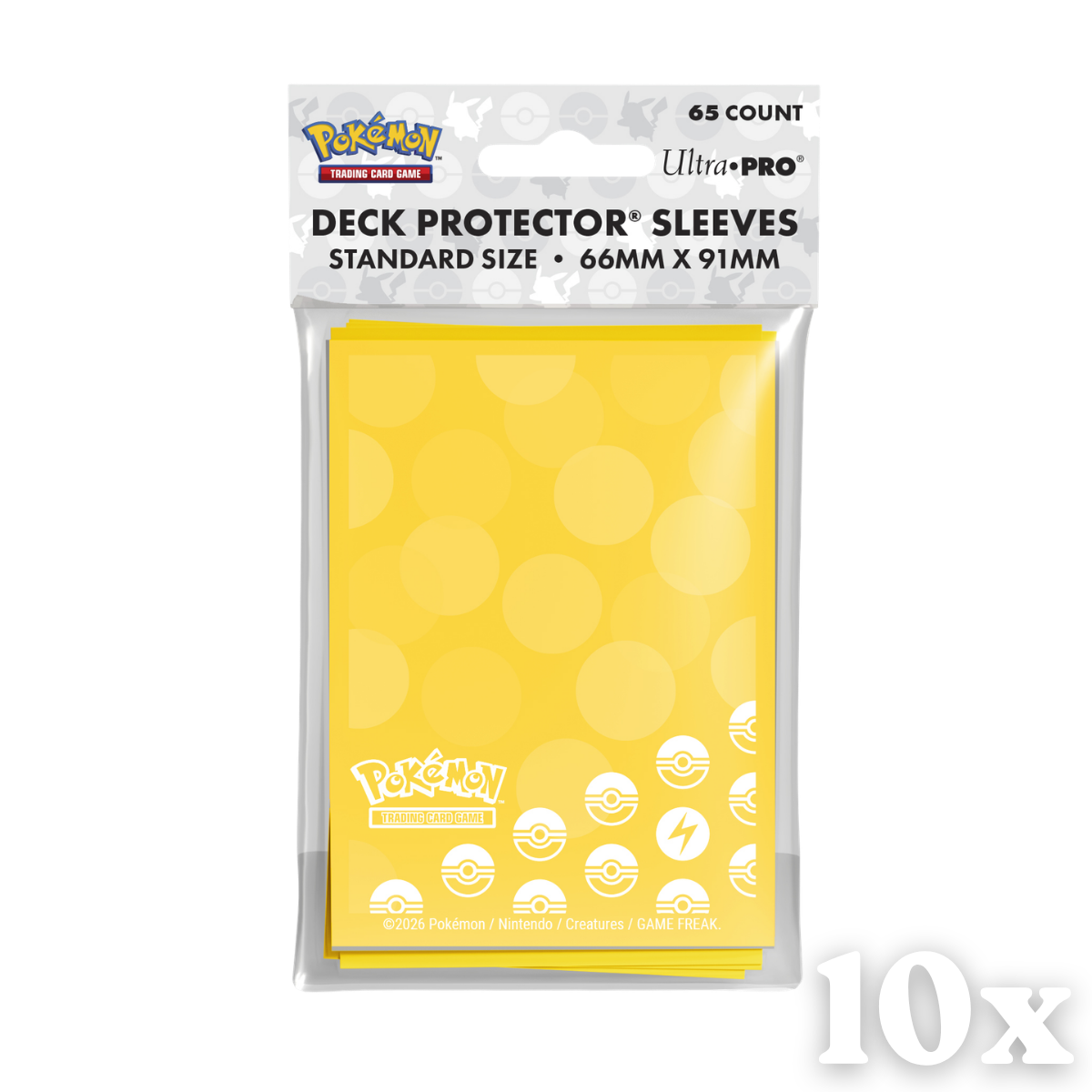 10x Ultra Pro Sleeves Pokemon Energy Lightning Type