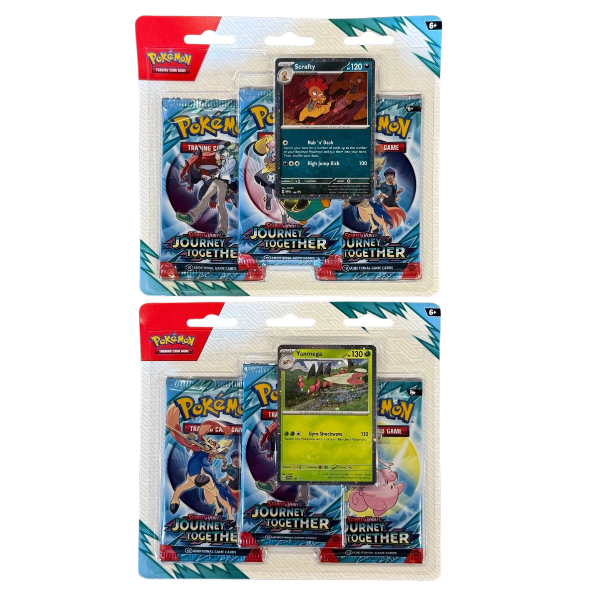 Pokemon Journey Together SV09 3-Pack Blister Set of 2