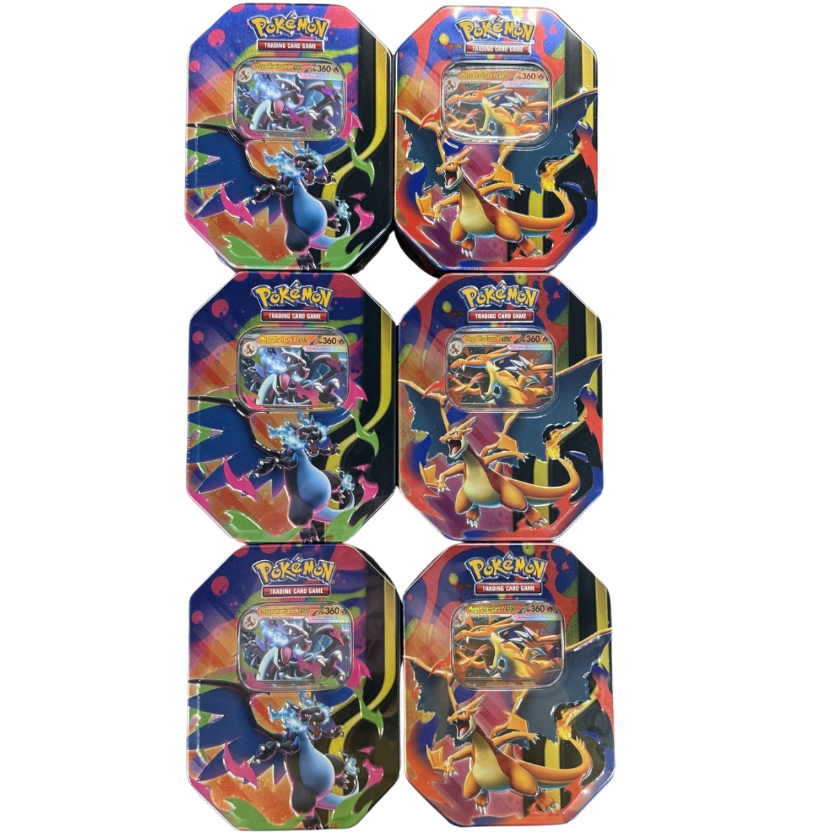 Pokemon Mega Charizard 6-Tin Case