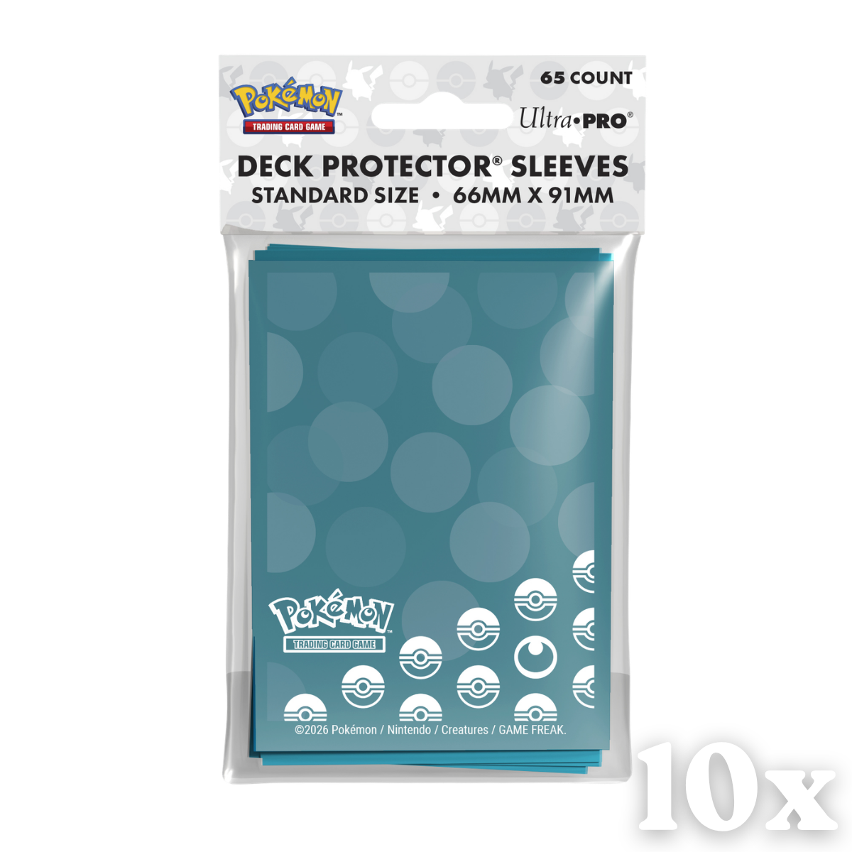 10x Ultra Pro Sleeves Pokemon Darkness Type
