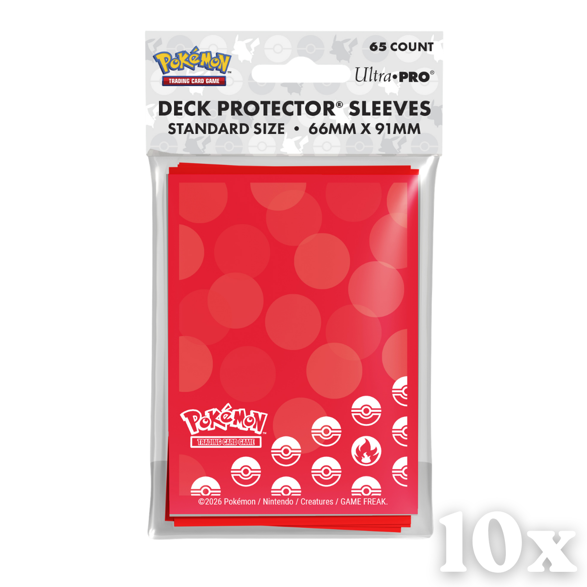 10x Ultra Pro Sleeves Pokemon Fire Type