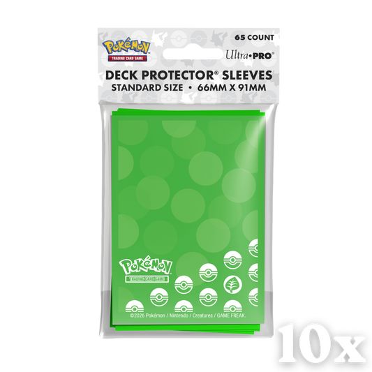 10x Ultra Pro Sleeves Pokemon Grass Type