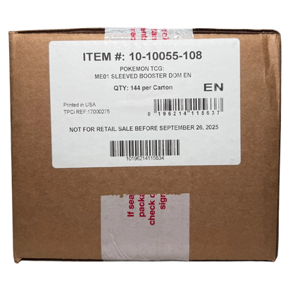 Pokemon Mega Evolution Sleeved Booster Pack Case of 144
