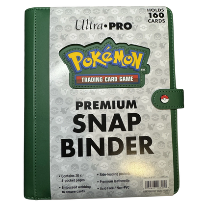 Ultra Pro 4-Pocket Premium Snap Binder Pokemon Green