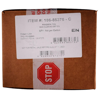 Pokemon Obsidian Flames Sleeved Booster Case 144ct
