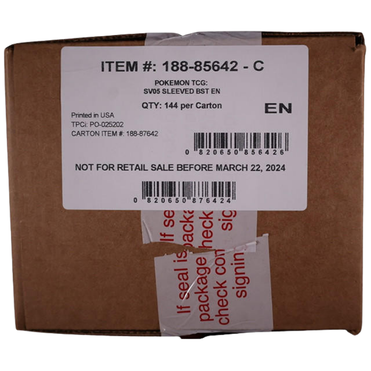 Pokemon Temporal Forces Sleeved Booster Pack Case