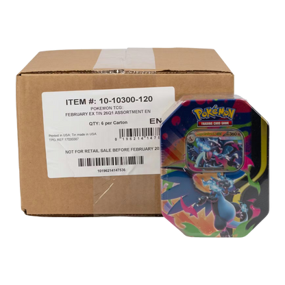 Pokemon Mega Charizard 6-Tin Case